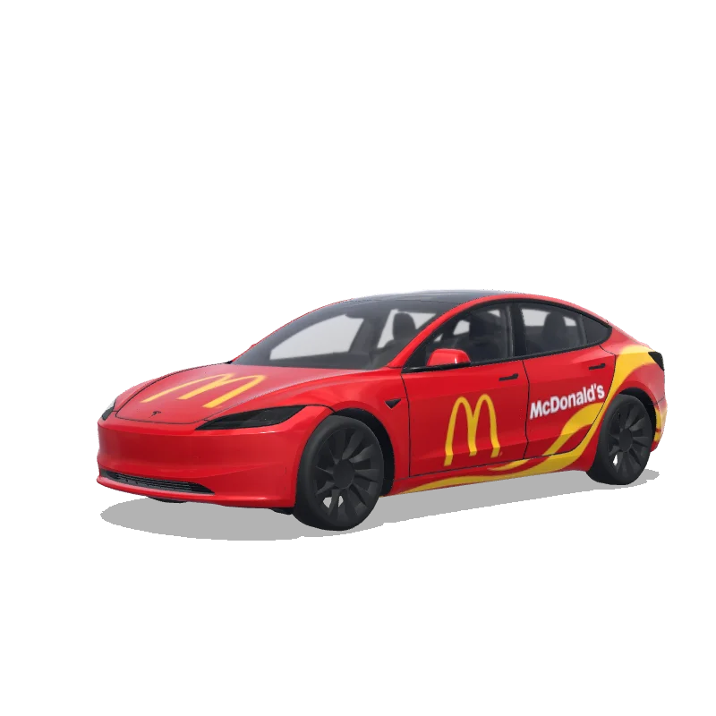 Tesla Model 3 (2024+) Paint Shop wrap, 3D preview