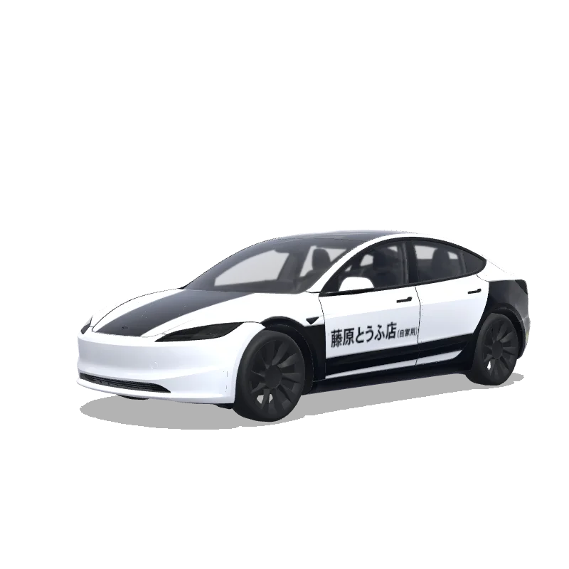 Tesla Model 3 (2024+) Paint Shop wrap, 3D preview