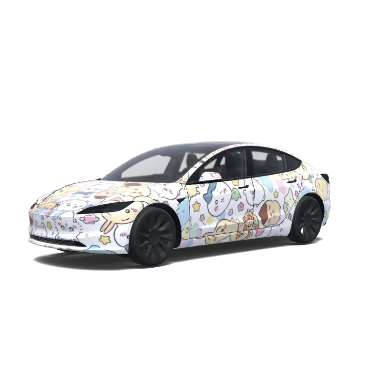 Tesla Model 3 (2024+) Paint Shop wrap, 3D preview