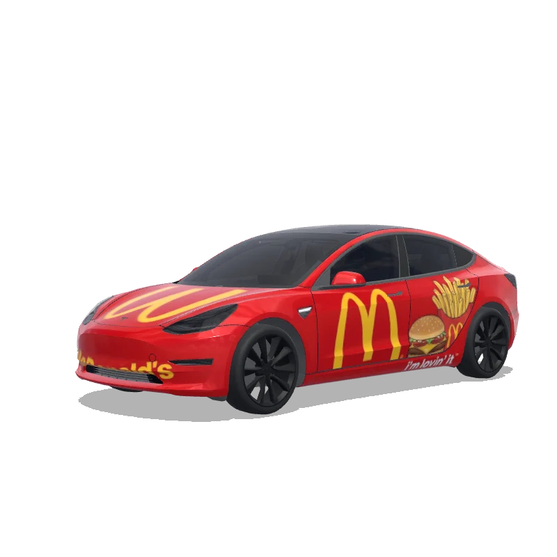 Tesla Model 3 Paint Shop wrap, 3D preview