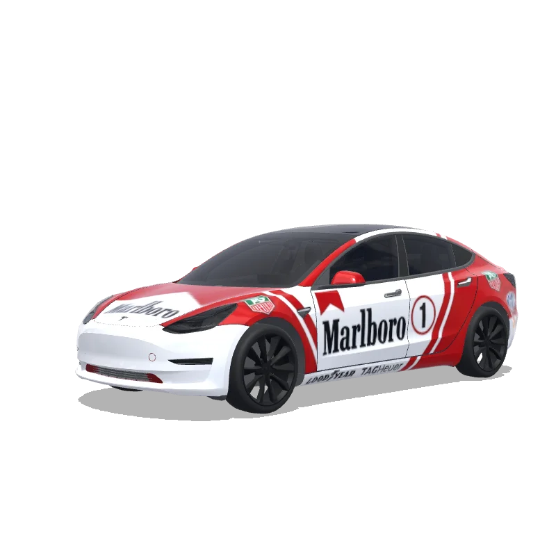 Tesla Model 3 Paint Shop wrap, 3D preview