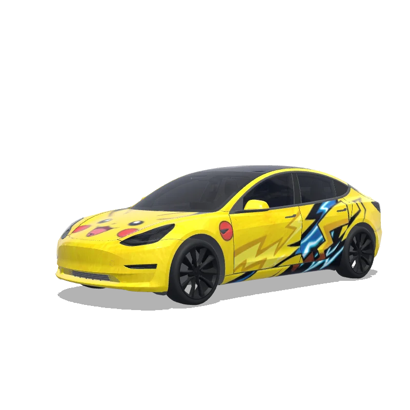Tesla Model 3 Paint Shop wrap, 3D preview