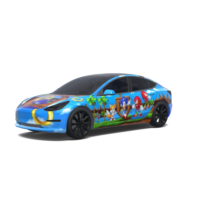 Tesla Model 3 Paint Shop wrap, 3D preview