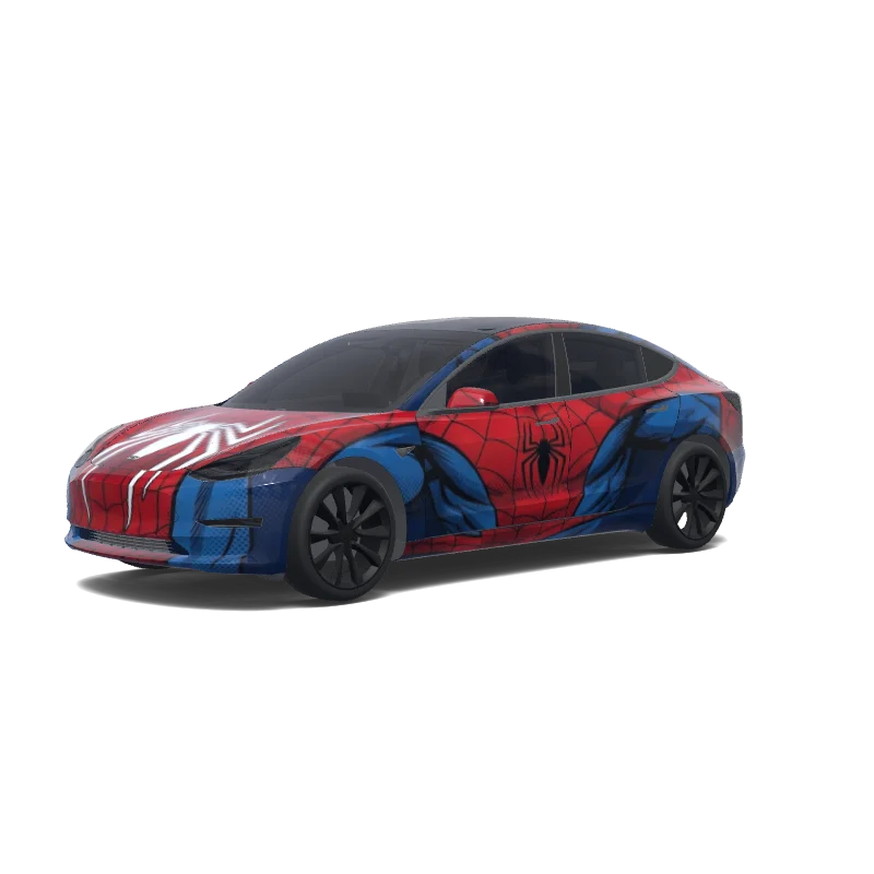 Tesla Model 3 Paint Shop wrap, 3D preview