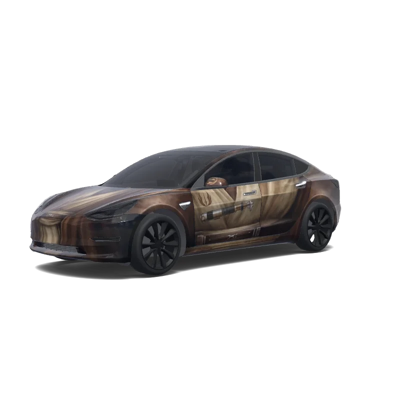 Tesla Model 3 Paint Shop wrap, 3D preview