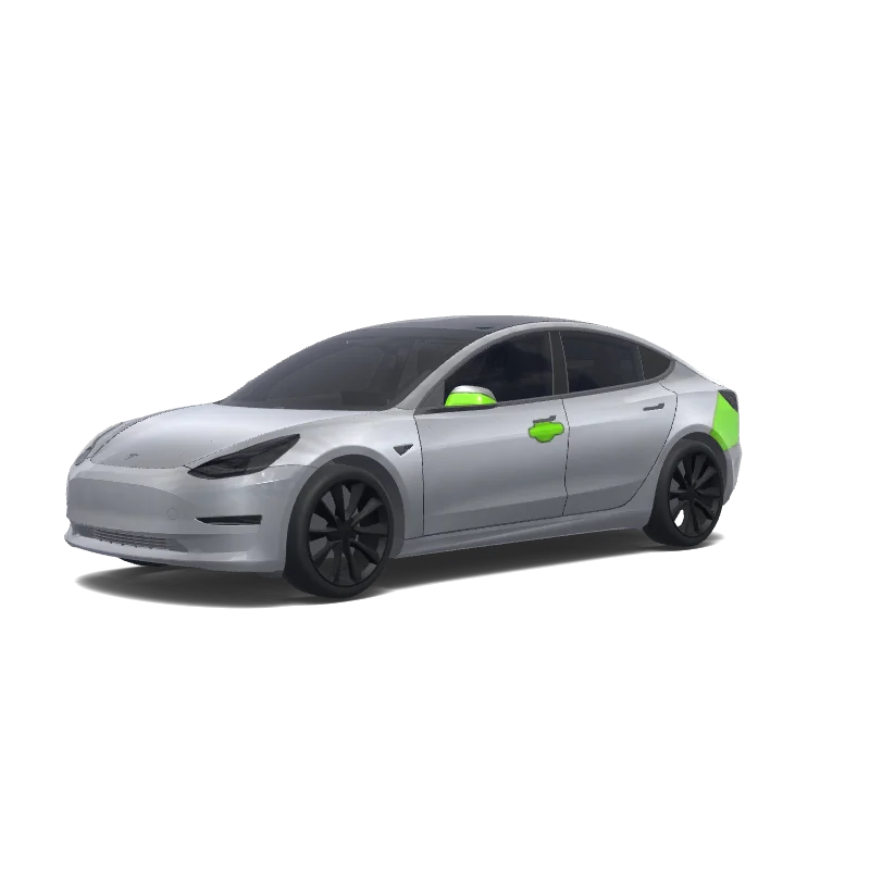 Tesla Model 3 Paint Shop wrap, 3D preview