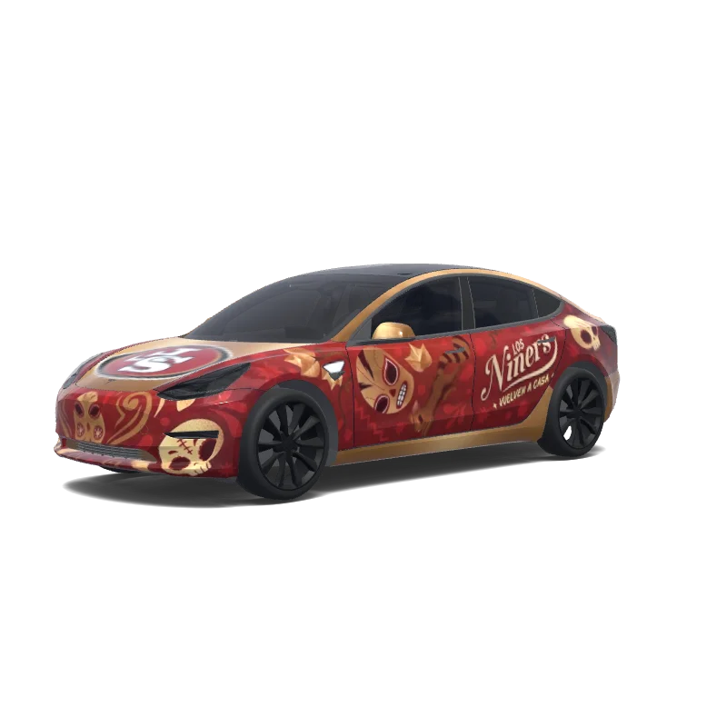 Tesla Model 3 Paint Shop wrap, 3D preview