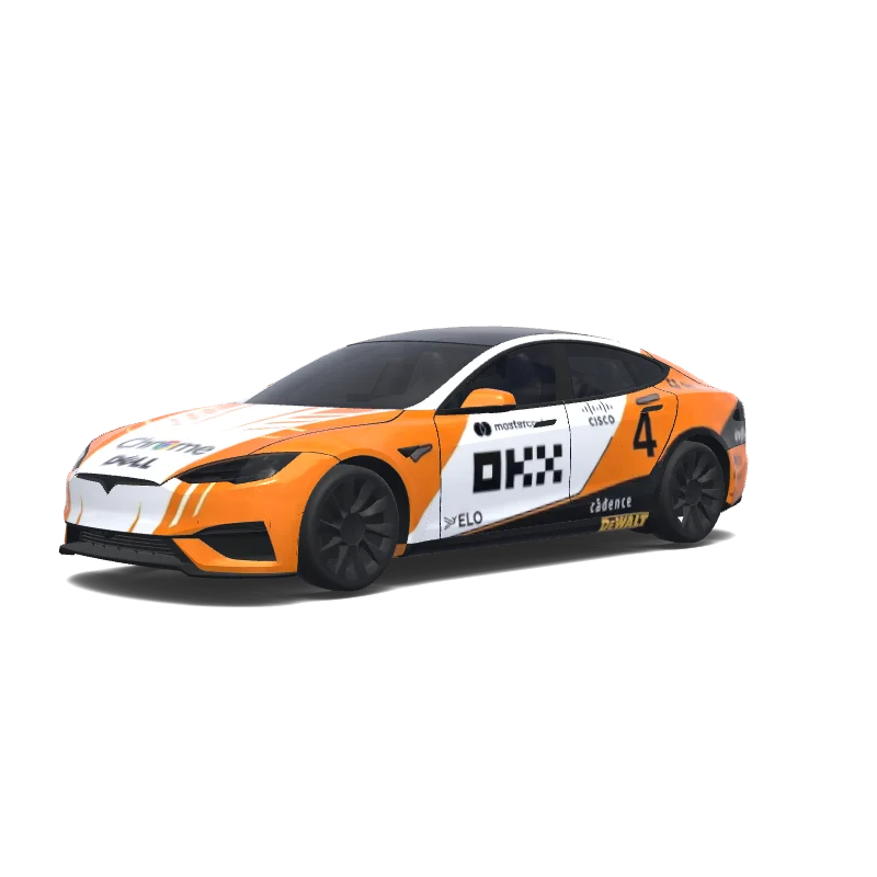 Tesla Model S Paint Shop wrap, 3D preview