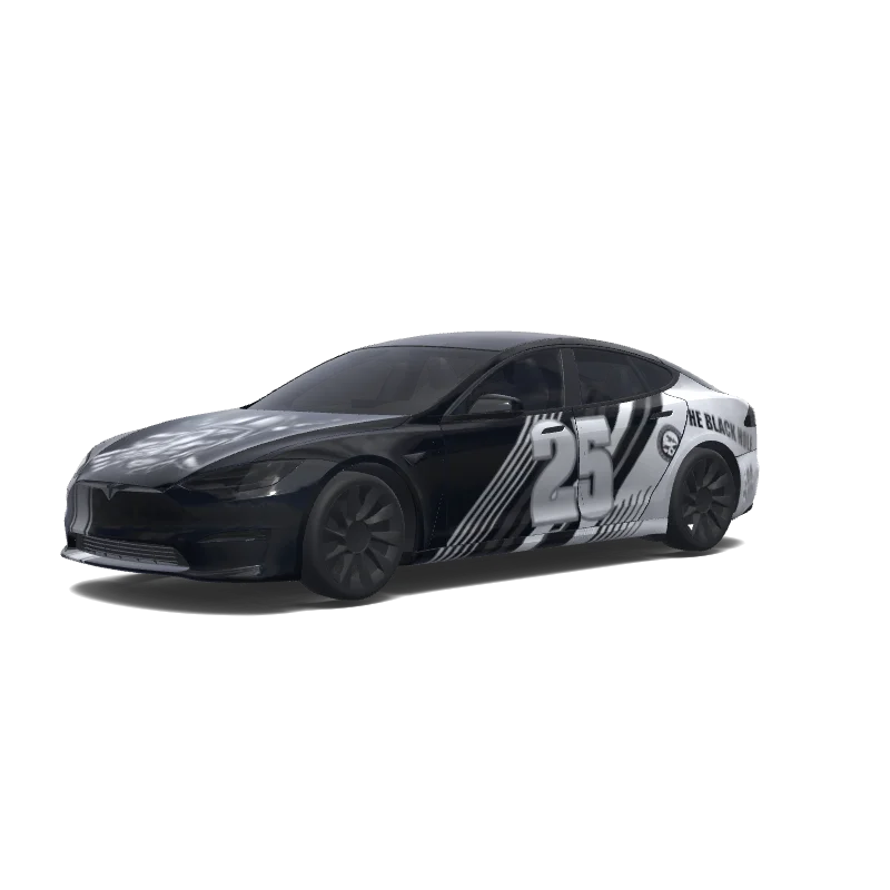 Tesla Model S Paint Shop wrap, 3D preview