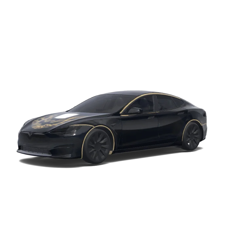 Tesla Model S Paint Shop wrap, 3D preview