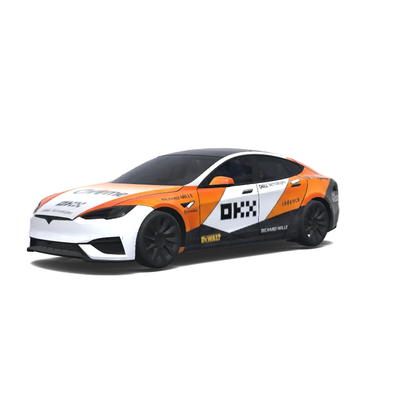 Tesla Model S Paint Shop wrap, 3D preview