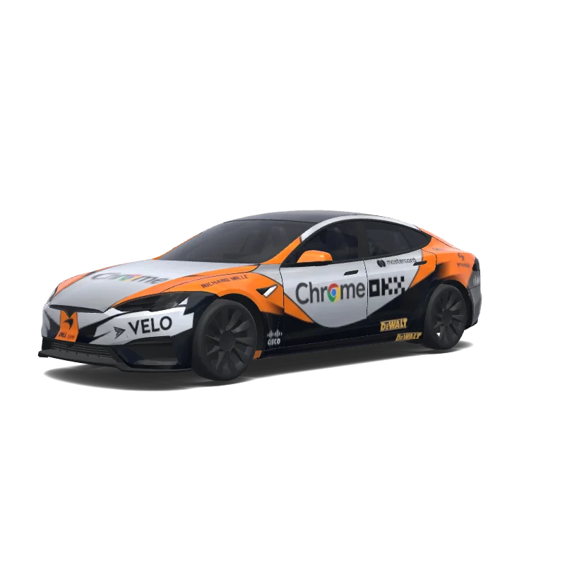 Tesla Model S Paint Shop wrap, 3D preview