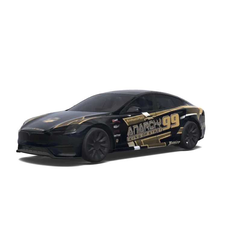 Tesla Model S Paint Shop wrap, 3D preview