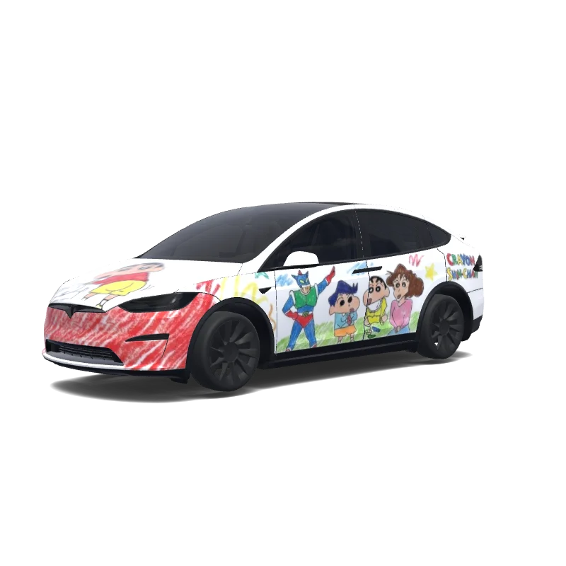 Tesla Model X Paint Shop wrap, 3D preview
