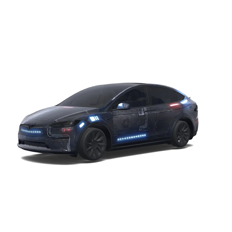 Tesla Model X Paint Shop wrap, 3D preview