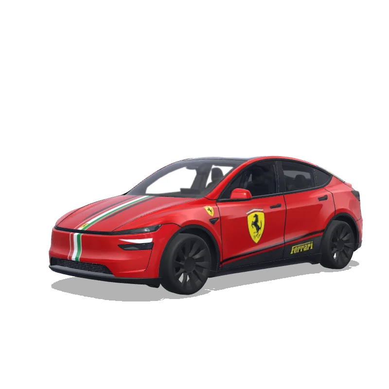 Tesla Model Y (2025+) Paint Shop wrap, 3D preview