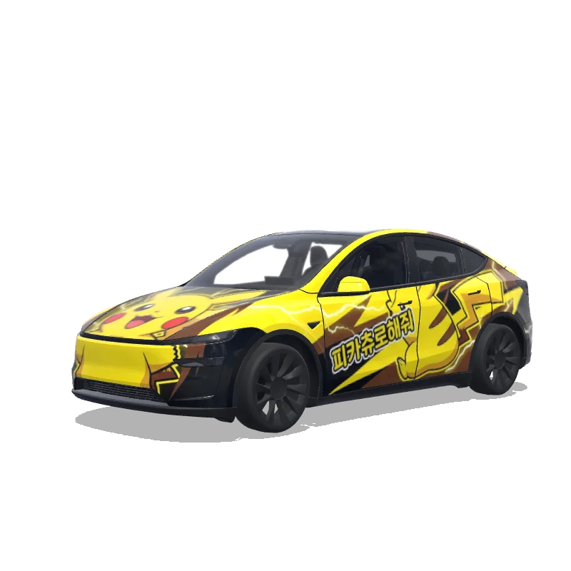 Tesla Model Y (2025+) Paint Shop wrap, 3D preview