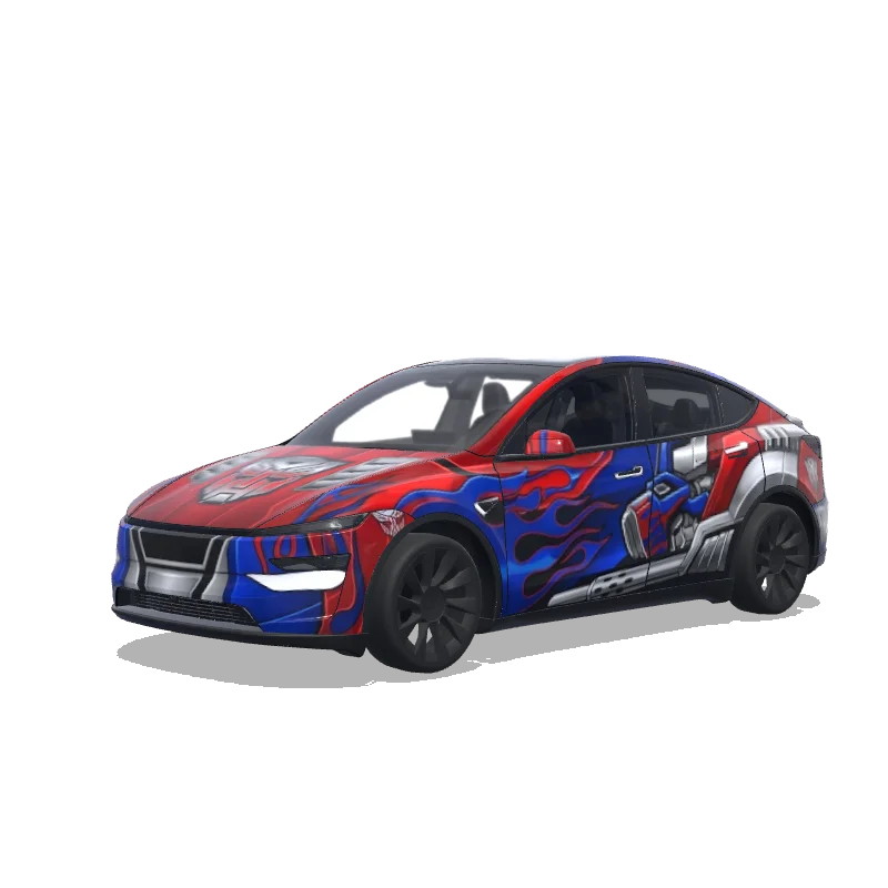 Tesla Model Y (2025+) Paint Shop wrap, 3D preview
