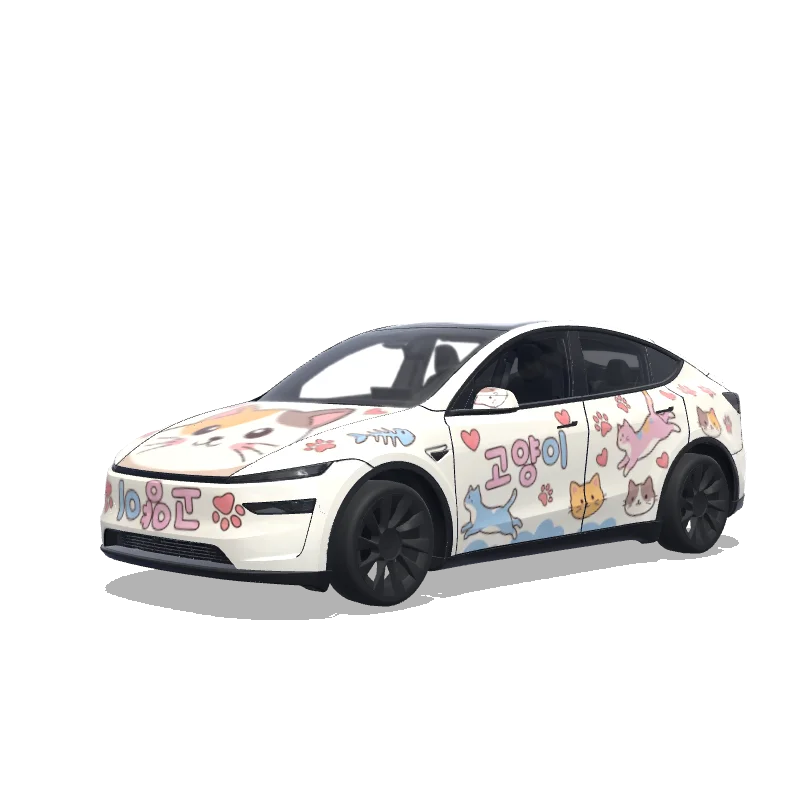 Tesla Model Y (2025+) Paint Shop wrap, 3D preview