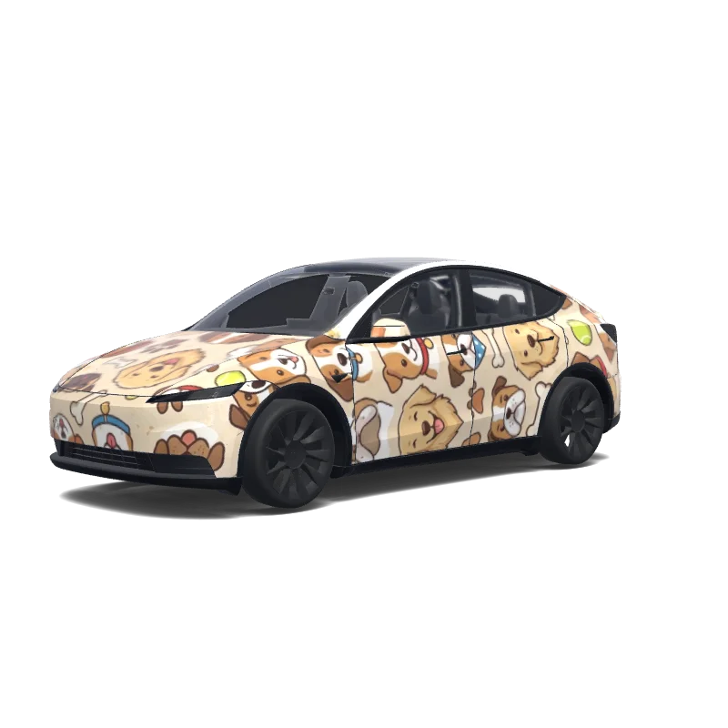 Tesla Model Y (2025+) Paint Shop wrap, 3D preview