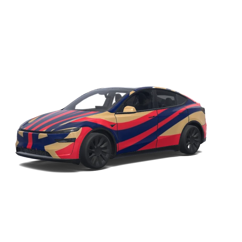 Tesla Model Y (2025+) Paint Shop wrap, 3D preview