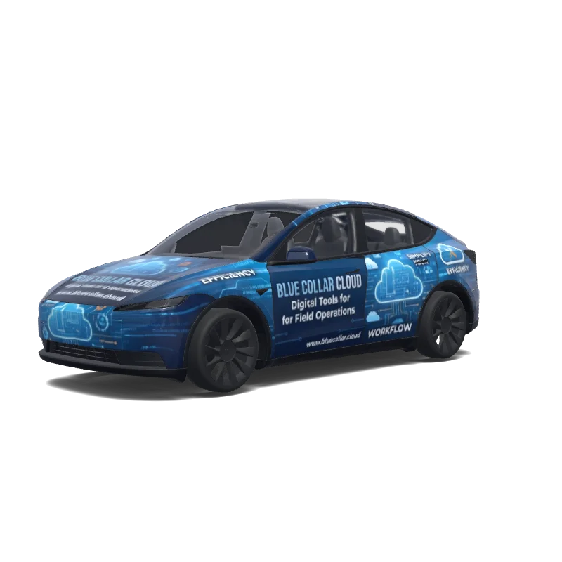 Tesla Model Y (2025+) Paint Shop wrap, 3D preview