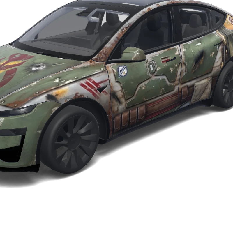 Tesla Model Y (2025+) Paint Shop wrap, 3D preview