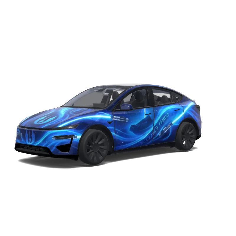 Tesla Model Y (2025+) Paint Shop wrap, 3D preview