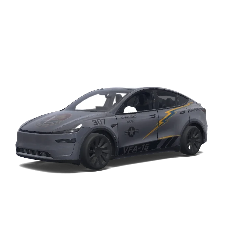 Tesla Model Y (2025+) Paint Shop wrap, 3D preview