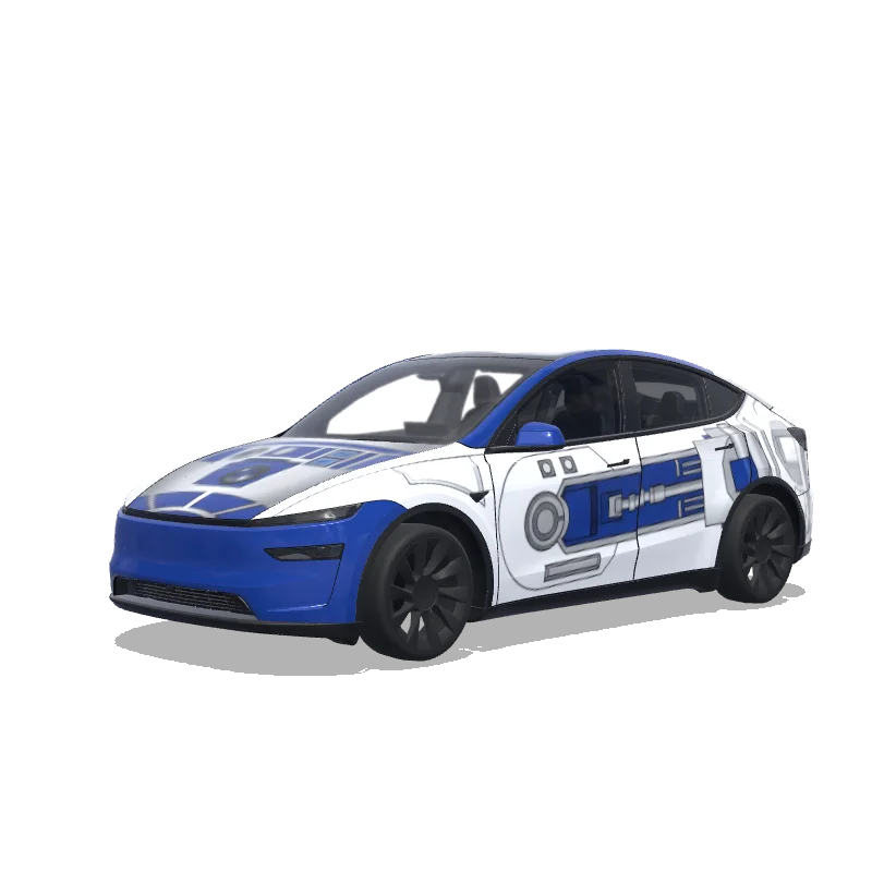 Tesla Model Y (2025+) Paint Shop wrap, 3D preview