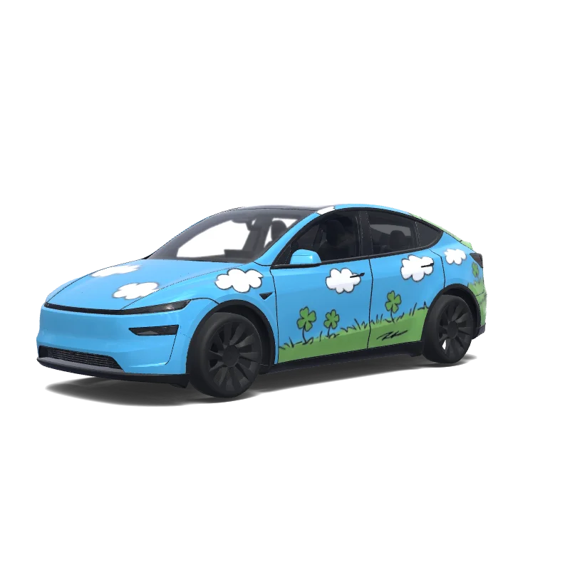 Tesla Model Y (2025+) Paint Shop wrap, 3D preview