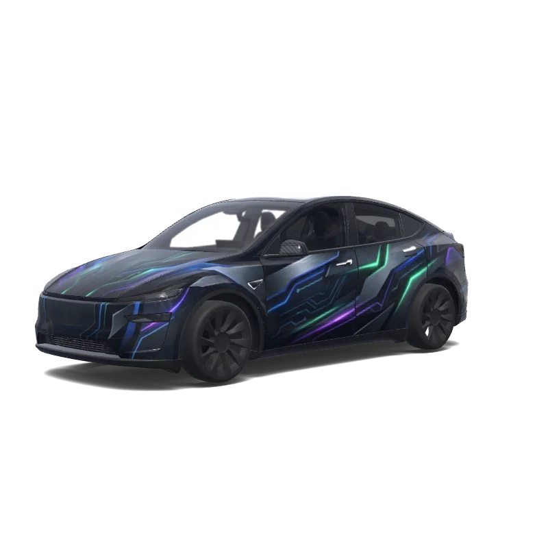 Tesla Model Y (2025+) Paint Shop wrap, 3D preview