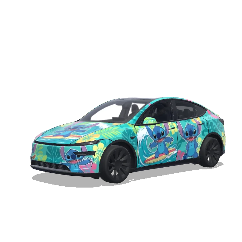 Tesla Model Y (2025+) Paint Shop wrap, 3D preview