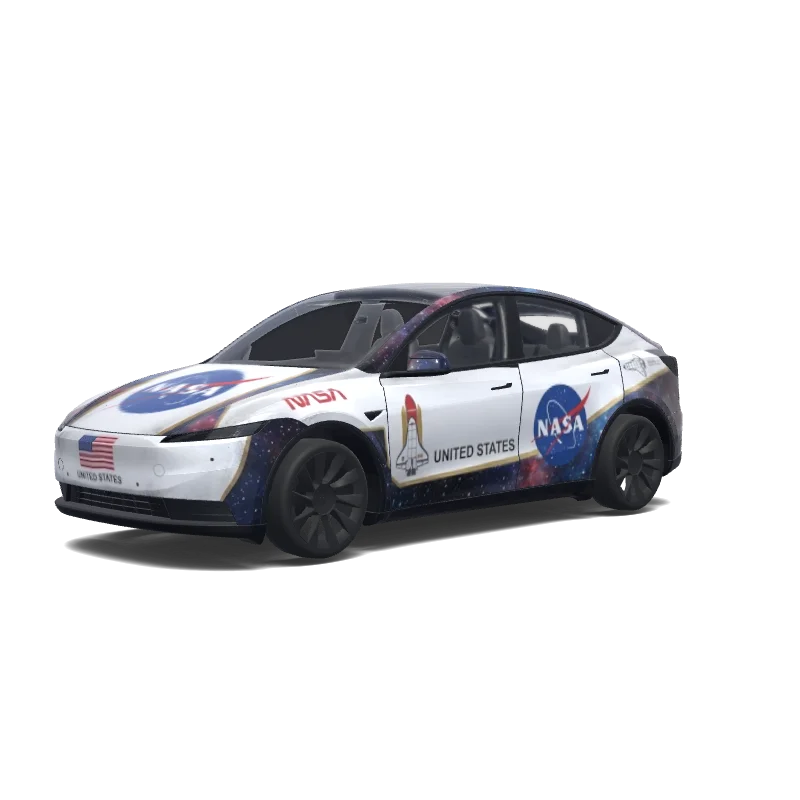 Tesla Model Y (2025+) Paint Shop wrap, 3D preview