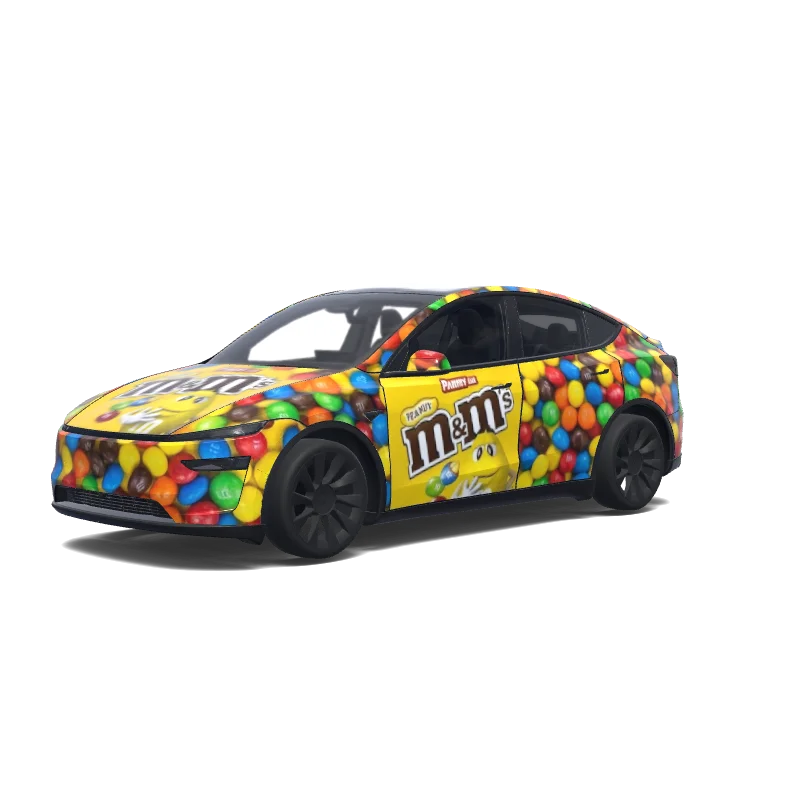 Tesla Model Y (2025+) Paint Shop wrap, 3D preview