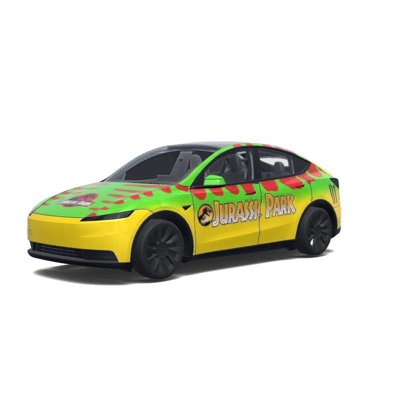 Tesla Model Y (2025+) Paint Shop wrap, 3D preview