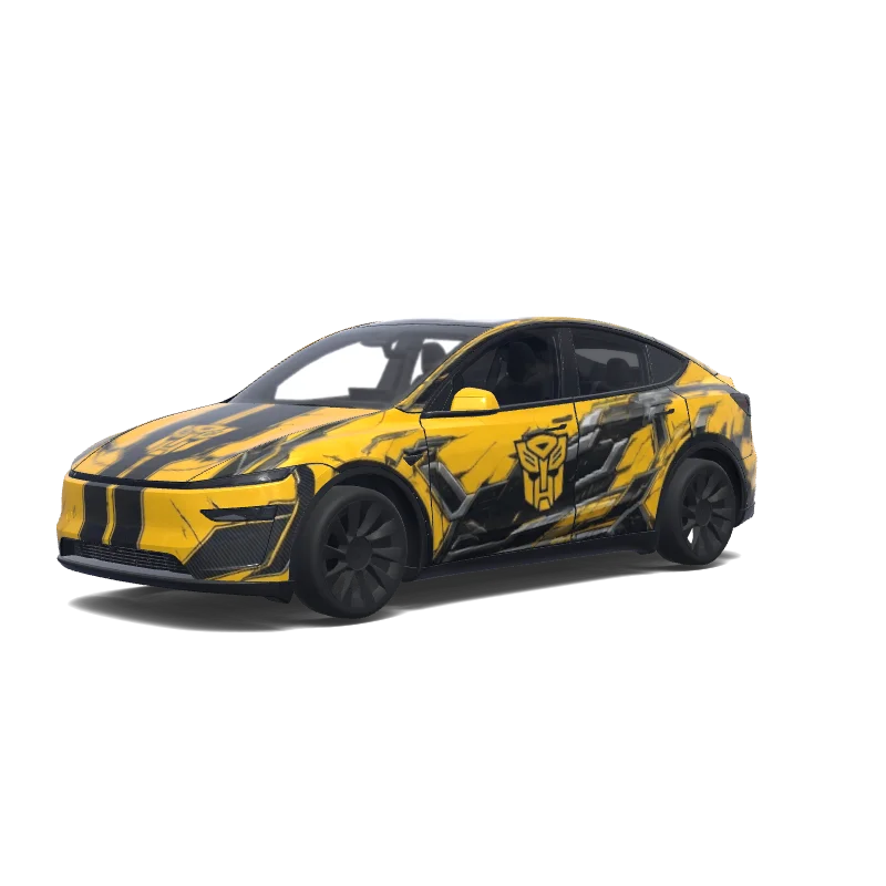 Tesla Model Y (2025+) Paint Shop wrap, 3D preview