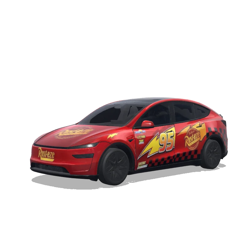 Tesla Model Y L Paint Shop wrap, 3D preview