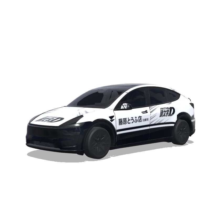 Tesla Model Y L Paint Shop wrap, 3D preview