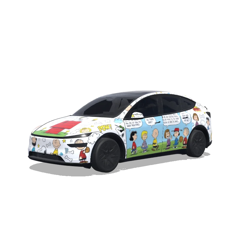 Tesla Model Y L Paint Shop wrap, 3D preview