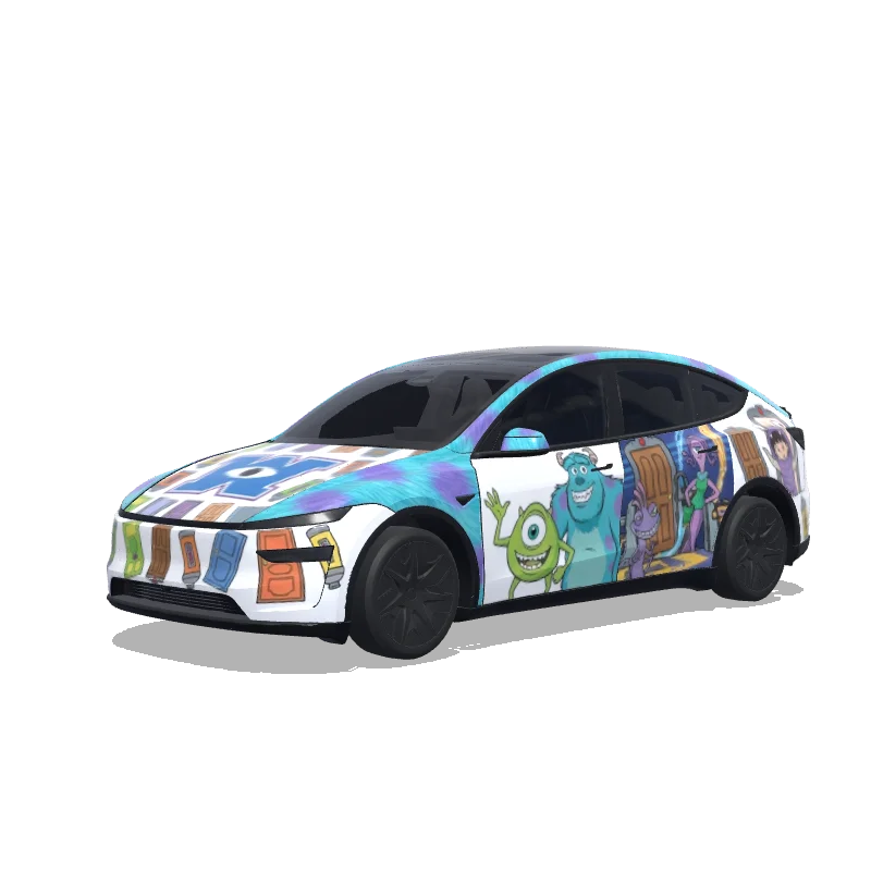 Tesla Model Y L Paint Shop wrap, 3D preview