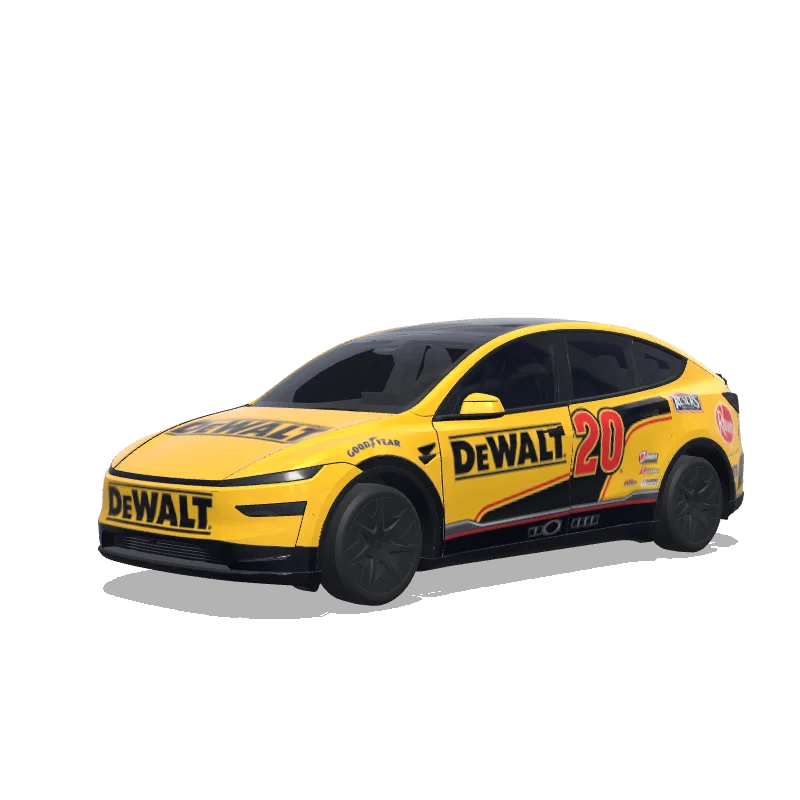 Tesla Model Y L Paint Shop wrap, 3D preview