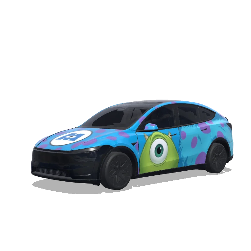 Tesla Model Y L Paint Shop wrap, 3D preview