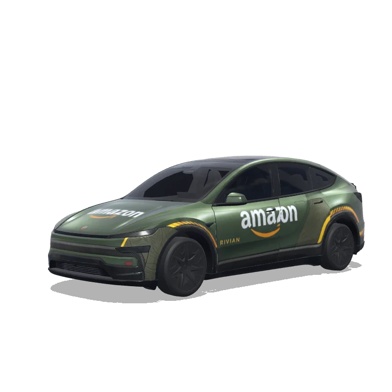 Tesla Model Y L Paint Shop wrap, 3D preview