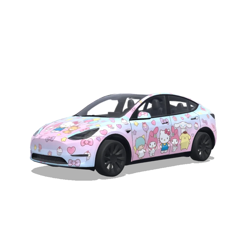 Tesla Model Y Paint Shop wrap, 3D preview
