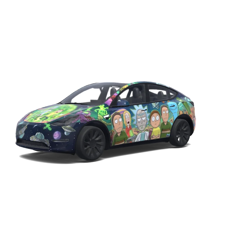 Tesla Model Y Paint Shop wrap, 3D preview