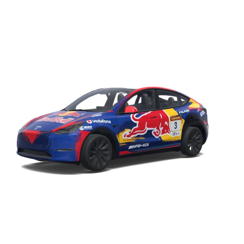 Tesla Model Y Paint Shop wrap, 3D preview