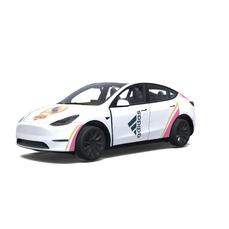 Tesla Model Y wrap design - Real Madrid 2026/2027