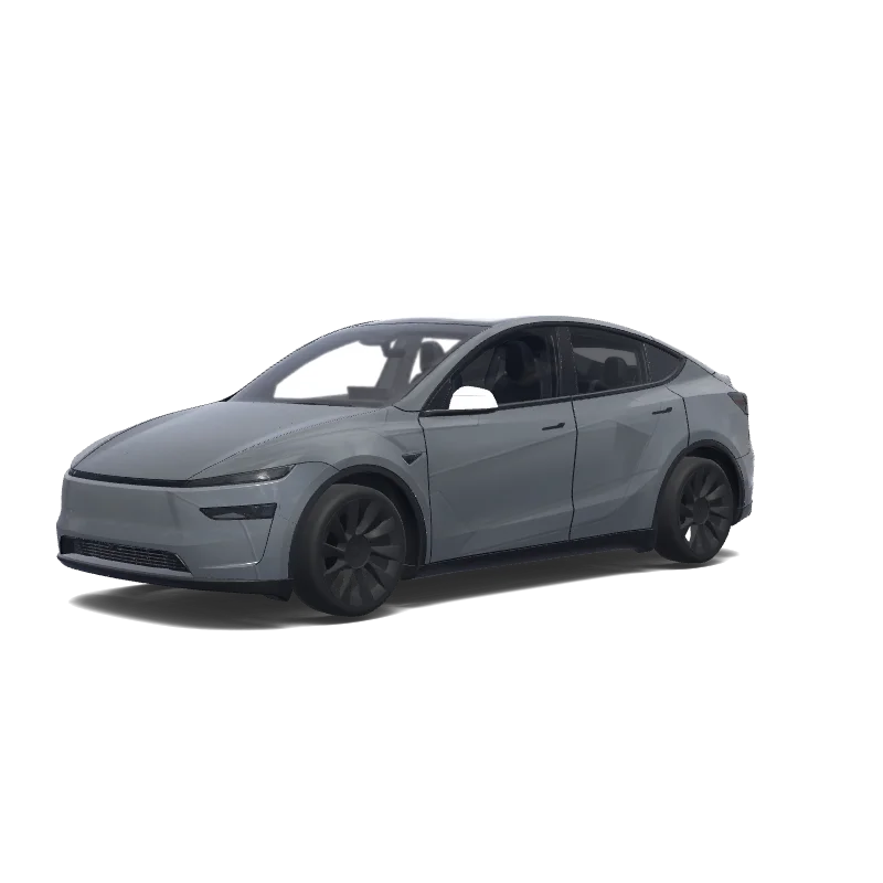Tesla Model Y (2025+) wrap design - Grey Stealth color.