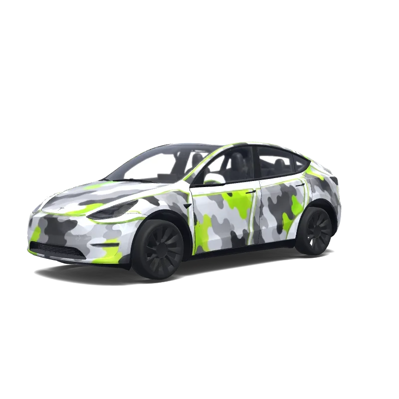 Neon Lime Snow Camo